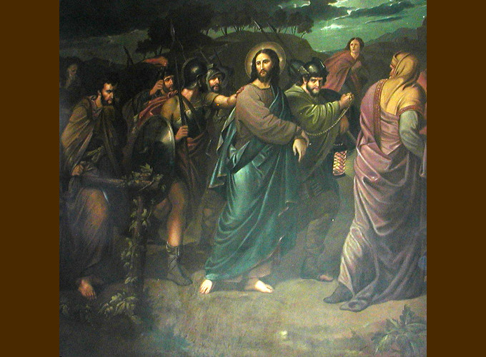 Jesús es arrestado en el Jardín de Gethsemene